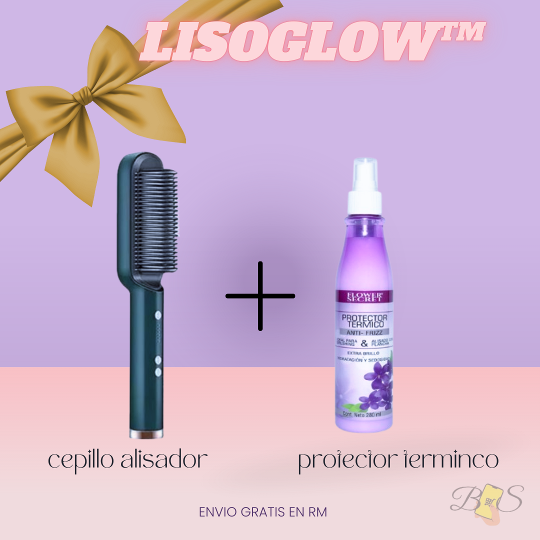 LisoGlow™ - Cepillo alisador + protector termico